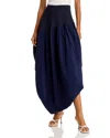 Simkhai Nala Drop-waist Combo Midi Skirt In Midnight