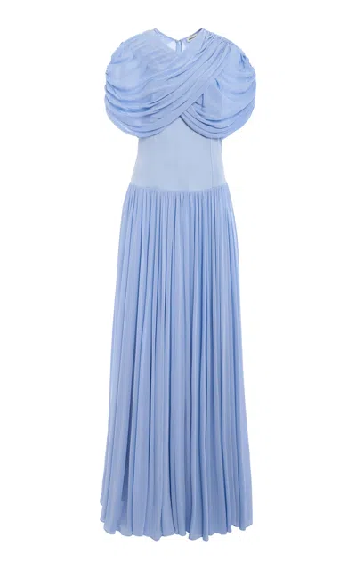 Simkhai Nancie Cape Midi Dress In Blue
