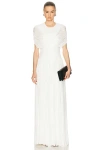 Simkhai Nancie Cape-effect Draped Pleated Jersey Maxi Dress In White