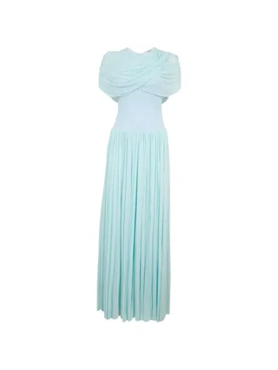 Simkhai Nancie Draped Maxi Dress In Blue