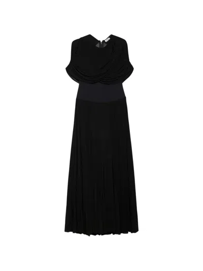 Simkhai Nancie Draped-jersey Maxi Gown In Black