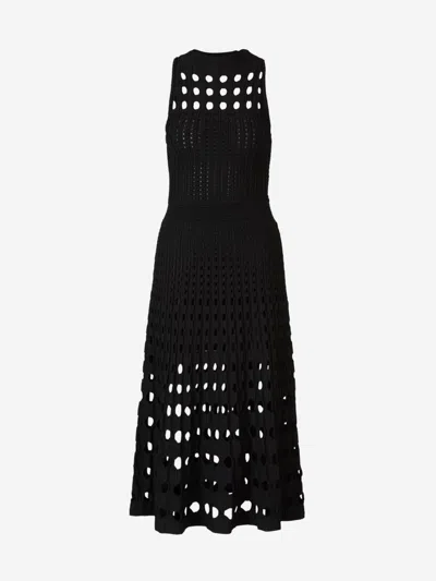 Simkhai Nash Sleeveless Halter Crochet Midi Dress In Black