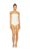 Simkhai Natalie Strapless One Piece Swimsuit