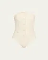 Simkhai Natalie Strapless One-piece Swimsuit In Neutral