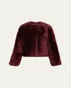Simkhai Natasha Shearling Jacket In Red