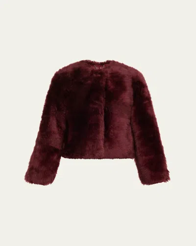Simkhai Natasha Shearling Jacket In Red