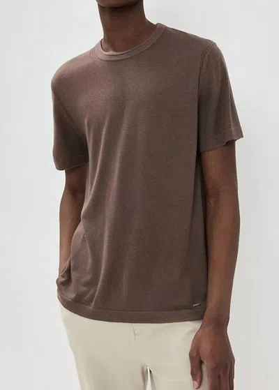 Simkhai Nathan Crewneck Tee In Mocha In Brown