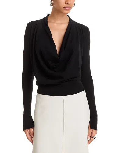 Simkhai Natia Cowl Neck Top In Black