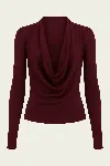 Simkhai Natia Cowl-neck Top In Cranberry In Multi