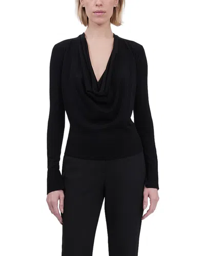 Simkhai Natia Cowl Neck Wool-blend Top In Animal Print
