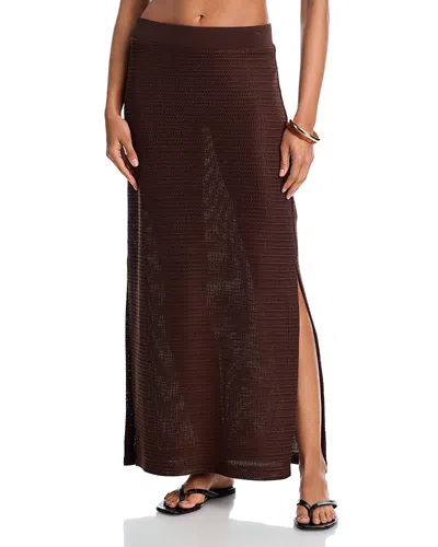 Simkhai Nicky Cover-up Skirt In Brown