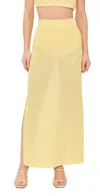 Simkhai Nicky Open-weave Knit Maxi Skirt In Buttercream