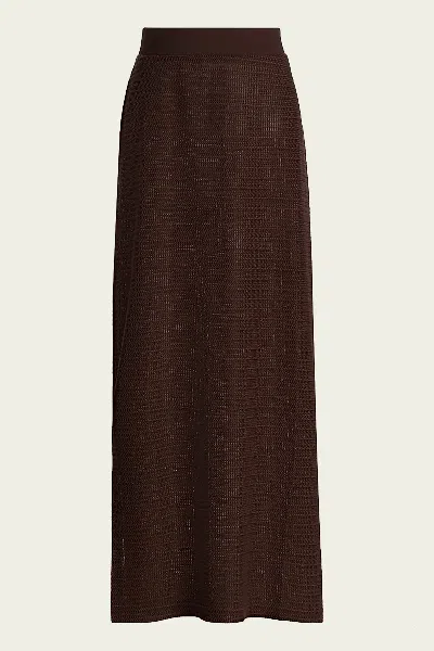 Simkhai Nicky Midi Skirt In Chocolate In Brown