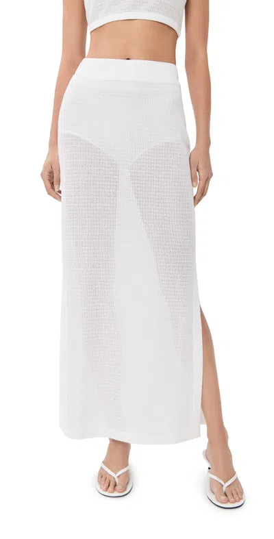 Simkhai Nicky Midi Skirt White