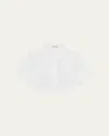 Simkhai Bernie Pleated Short-sleeve Shirt In White