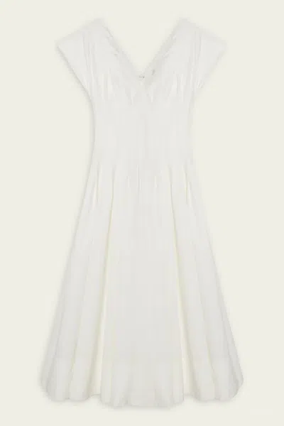 Simkhai Nina Cotton Midi Dress In White