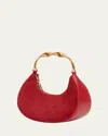 Simkhai Nixi Suede Twist Top-handle Bag