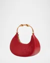 Simkhai Nixi Suede Twist Top-handle Bag