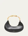 Simkhai Nixi Twist Leather Top-handle Bag In Black