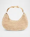Simkhai Nixi Twist Raffia Top-handle Bag In Natural