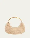 Simkhai Nixi Twist Raffia Top-handle Bag In Natural