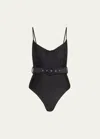 Simkhai Signature Noa Swimsuit In Black In Black