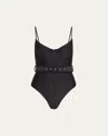 Simkhai Signature Noa Swimsuit In Black