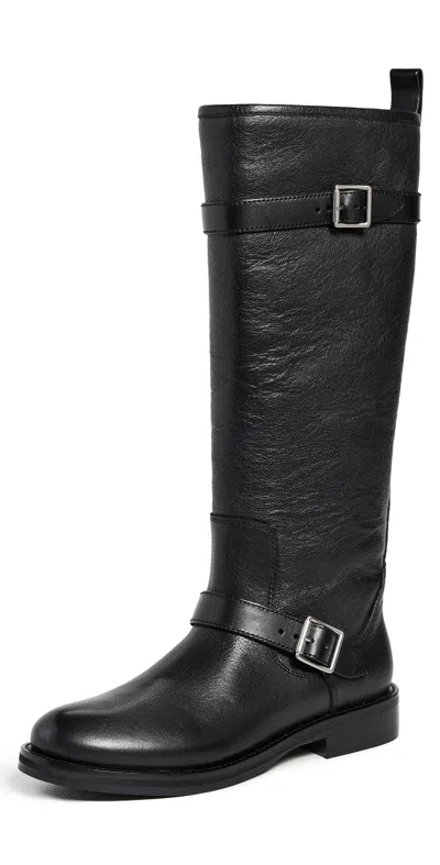 Simkhai Noah Leather Over-the-knee Boots In Black