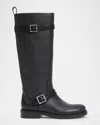 Simkhai Noah Leather Buckle Knee-high Boots In Multi