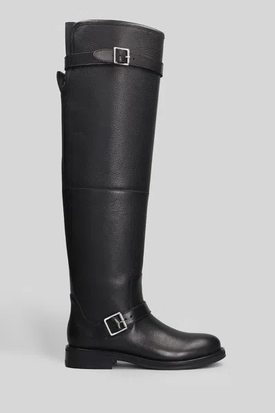 Simkhai Noah Leather Over-the-knee Boots In Black