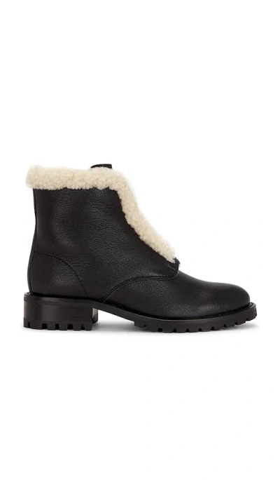 Simkhai Noah Shearling Lug Zip Boot In Black