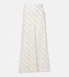 Simkhai Noelle Checked Maxi Skirt In Beige