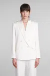 Simkhai Norah Blazer In White Acetate In White