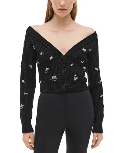 Simkhai Novah Cropped Cardigan In Black