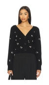 Simkhai Novah Cropped Cardigan In Black