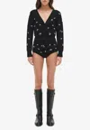 Simkhai Novah Cropped Cardigan In Black
