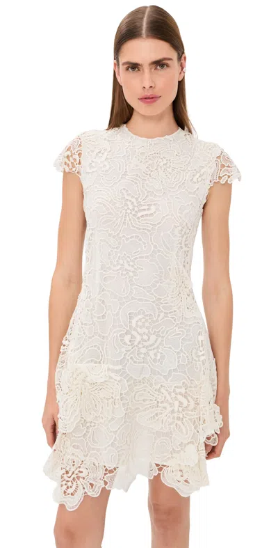 Simkhai Novelle Lace Mini Dress In White