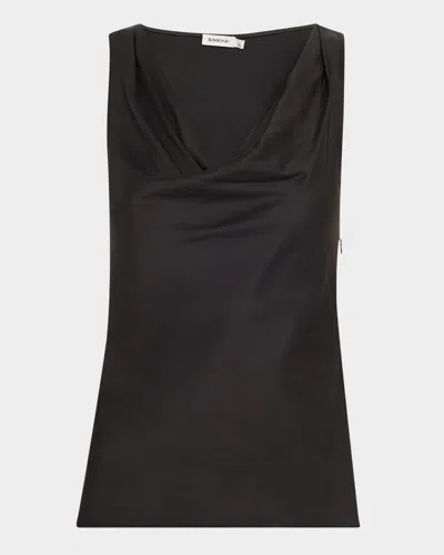 Simkhai Nubia Draped Top In Black