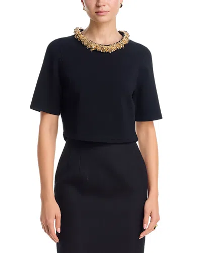 Simkhai Nuria Short Sleeve Top In Blue