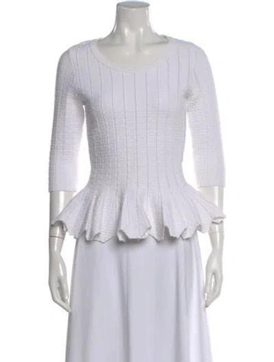Pre-owned Simkhai Nylon Crew Neck Top In White