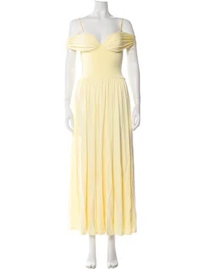 Pre-owned Simkhai Nylon Long Dress In Yellow