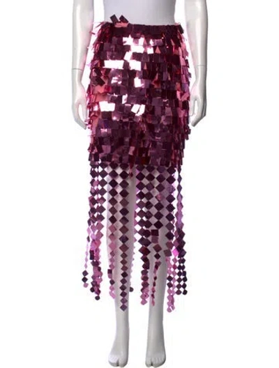 Pre-owned Simkhai Nylon Long Skirt In Pink
