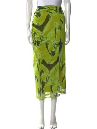 Pre-owned Simkhai Nylon Midi Length Skirt In Green