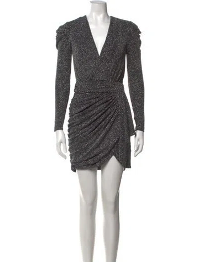 Pre-owned Simkhai Nylon Mini Dress In Black/metallic