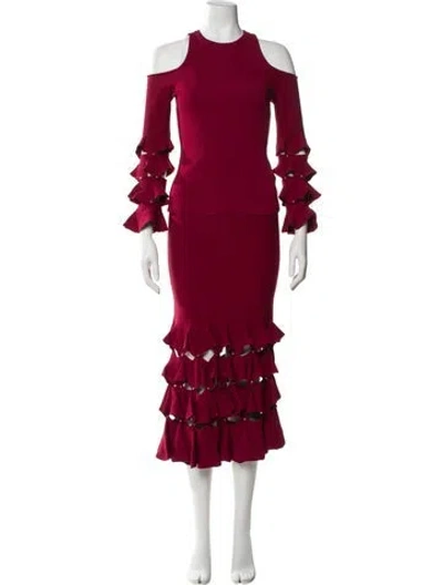 Pre-owned Simkhai Nylon Skirt Set In Red