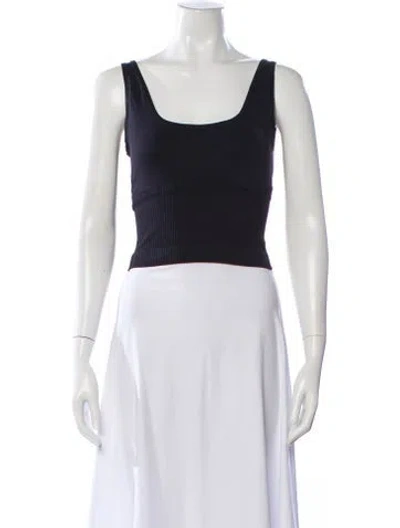 Pre-owned Simkhai Nylon Square Neckline Crop Top In Black