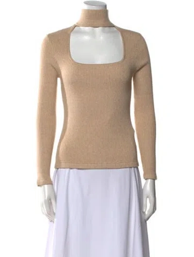 Pre-owned Simkhai Nylon Turtleneck Top In Neutral