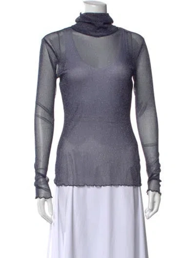Pre-owned Simkhai Nylon Turtleneck Top W/ Tags In Black