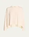 Simkhai Oakland Crewneck Cape Sweater In Ivory