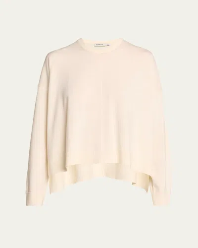 Simkhai Oakland Crewneck Cape Sweater In Ivory